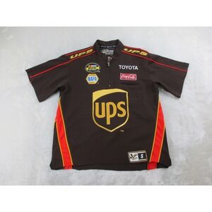 Chase Authentics Dale Jarrett Shirt Mens Small Brown Jersey UPS Nascar*